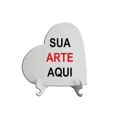 Azulejo de Cerâmica para Sublimação Coração 19*17cm