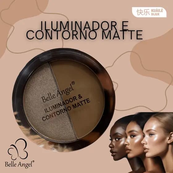 Duo Iluminador e Contorno Matte Belle Angel