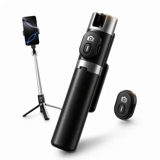 Bastão Pau de Selfie Suporte Tripé Retrátil USAMS Controle Bluetooth Live Shop Fotos e Vídeos Envio Imediato