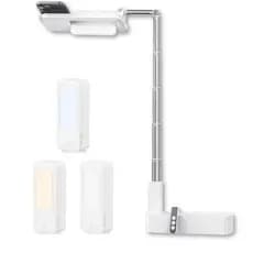 Ring Light 2em1 Com Controle Use na Mesa Ou Chão 3 Tonalidade de Luz Recarregável 1000mAh Suporte ABS Resistente 127/220