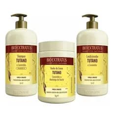 Kit Bio Extratus Tutano Shampoo,Condicionador e Banho de Creme 1 litro/Kit Cabelos Ressecados