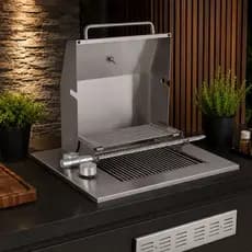 Churrasqueira Grill de Embutir a Gás com Tampa Diamond Premium Titan