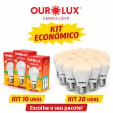 Kit 10 ou 20 Lâmpadas LED Ourolux Bivolt 6500K E27 – 4,7W / 9W / 12W / 15W