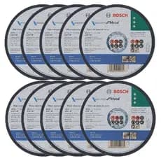 Kit 10, 25 ou 50 und Discos Bosch De Corte Metal Aço Carbono/Inox 4.1/2 x 1 x 7/8 Esmerilhadeira