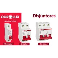 Disjuntor Unipolar / Bipolar / Tripolar / Monofasico - Bifasico Trifasico OUROLUX