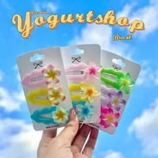 Kit 3 unidades Presilha De Flor Prendedor de Cabelo Tic Tac Colorido Cor Aleatória Acessórios de verão infantis