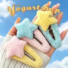 Tic Tac De Cabelo Em Formato De Estrela Pelucia Kawaii Fofo