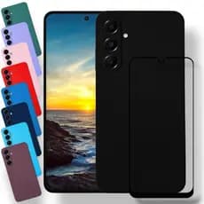 Kit Capa + Película Galaxy A17 Capinha Aveludada Anti Impacto Samsung Proteção Premiumue