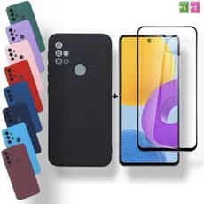 Kit Capinha + Película Moto G10 / G20 / G30 Capa Aveludada Motorola  Anti Impacto Premium