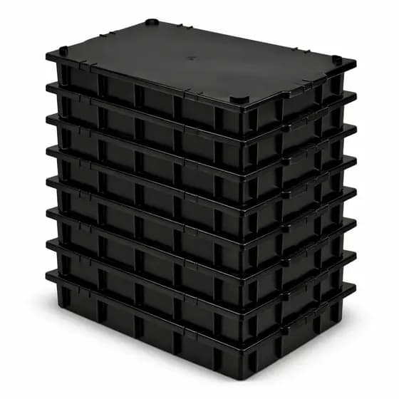 Kit 10 Bandeja Caixa Plastica Organizadora 7 Litros C/ 01 Tampa  - Plasconex