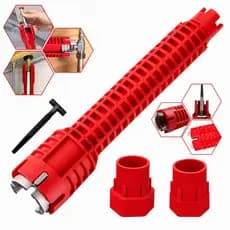 Chave Hidráulica 8 em 1 Ferramenta  Multifuncional Profissional Encanamento Grifo