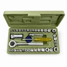 Kit de Ferramentas Chave Soquete 40 Peças Sextavada 3/8 - 1/4 Ferramenta