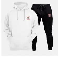 conjunto moletom blusa+calça abrigo masculino feminino sueter blusa frio timão