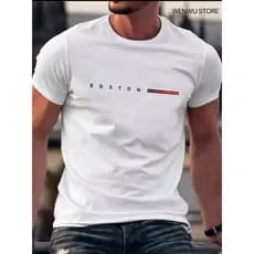 Camiseta 100% algodão estampada masculina camisa Streetwear