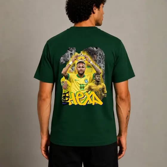 Camiseta Tshirt Brasil em Algodão Premium do P ao GG Rumo ao Hexa em Várias Cores