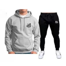 Conjunto moletom canguru masculino feminino time baixada santista