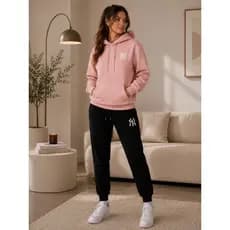 Conjunto Moletom Feminino New York Flanelado Slim Quentinho do P ao GG Blusa de Frio com Calça em Várias Cores