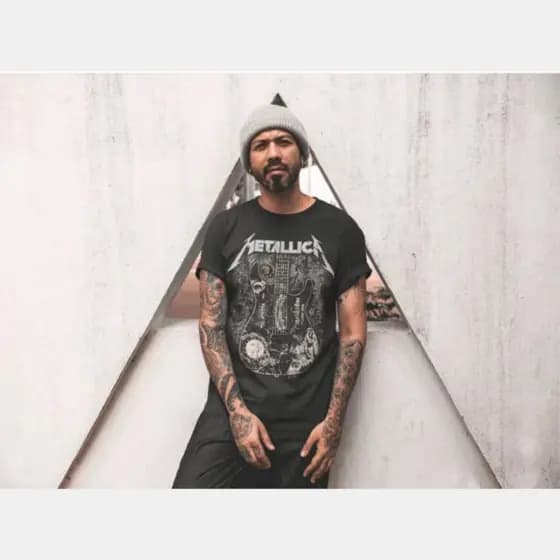 Camiseta Banda de Rock Tshirt Metal Preta do P ao GG Blusa para evento show de rock estampa premium