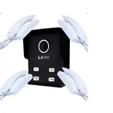 Porteiro Coletivo Lr804 + 4 Fones Lider Interfone 4 Pontos
