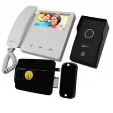 Kit Interfone Com Câmera Video Porteiro + Fechadura Lider