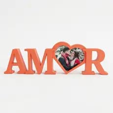 Porta Retrato Decorativo Amor – Quadro Minimalista Presente Aniversário de Namoro