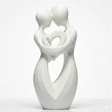 Estatueta Casal Abraçado Design Moderno – Enfeite de Mesa Decorativo Estilo Pinterest