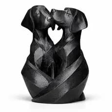Escultura Pet Love Labradores – Decoração de Mesa Moderna e Criativa para Sala e Quarto