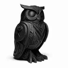 Estatueta Coruja Decorativa Geométrica – Enfeite de Mesa Moderno Estilo Pinterest