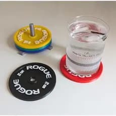 Porta-Copos Halteres Mini Anilhas Decorativas Conjunto Academia