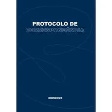 Livro Protocolo Correspondência 104 Folhas Azul Organização Registros Profissionais