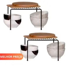 Kit Organizador Prateleira Pequeno 22cm 2 unidades 100% Aço