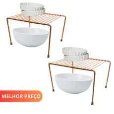 Kit Organizador Armário Prateleira Aramado Pequeno 2 un 22cm
