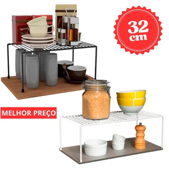 Organizador De Armário De Cozinha Médio 32cm Pronta Entrega