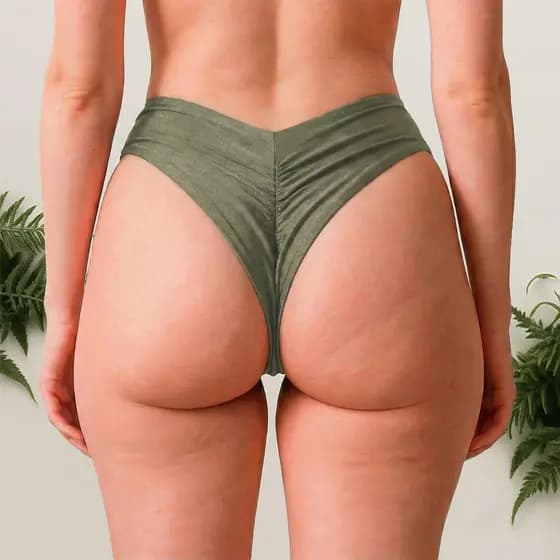 Biquini Calcinha Asa Delta Fio Duplo Levanta Bumbum Cintura Alta Moda Tendência Praia PIscina