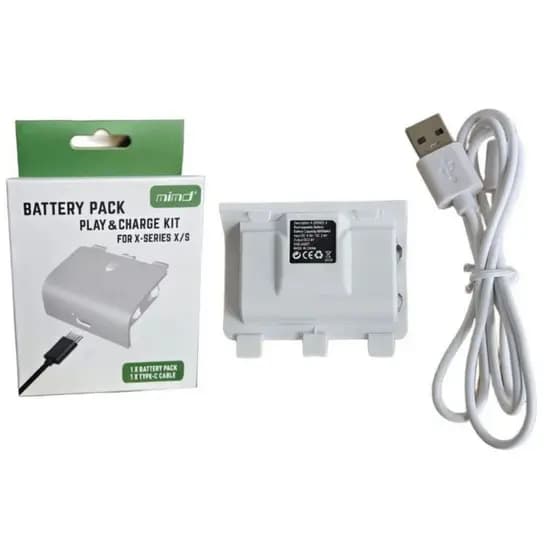 Bateria Recarregável Branca para Controle Xbox Series S/X - 8800mAh USB-C