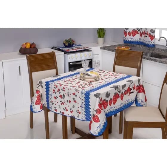 LINDA TOALHA PARA MESA DE COZINHA ESTAMPADA PARA 4 CADEIRAS LINDAS ESTAMPAS