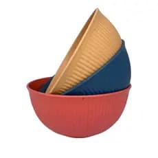 Kit 3 Unidades de Bowl Bambu e PP Cores Sortidas Stripes Lyor