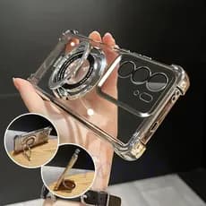 Capinha Realme C75 Suporte Estilo airbag anti-Queda De Telefone Transparente CDSJ