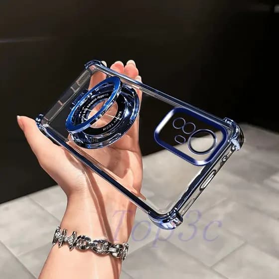 Capinha Redmi Note 12s Suporte Estilo airbag anti-Queda De Telefone Transparente CDSJ