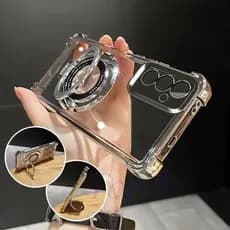 Capa Samsung A56 5G/A36/A26/A16 A06/A05/A15/A25/A35/A55 5G Estilo Suporte airbag anti-Queda De Telefone Transparente CDS