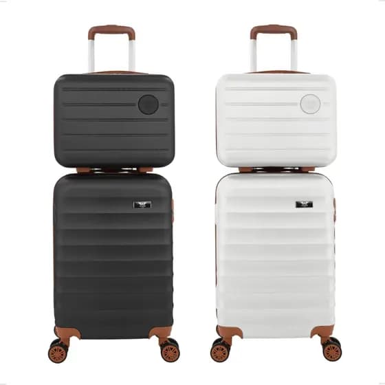 Kit Conjunto 2 Malas De Viagem + 2 Frasqueiras de Bordo ANAC Para Levar na Cabine