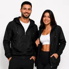 Jaqueta Corta Vento Impermeável Capuz Forrado Unissex Inverno Chuva Masclino Feminino