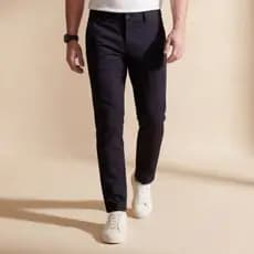 CALÇA CHINO MKT PRETA - MODA MASCULINA ALFAIATARIA SARJA COM ELASTANO ELGANCIA COMFORTO E ESTILO