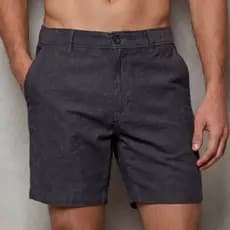 Bermuda Masculina Alfaiataria – Curta Verão Algodão Mescla Listrado Conforto 38 ao 48