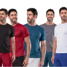 kit 5 Camiseta 100% POLIESTER Treino  Academia Corrida Masculina Feminina Promoção Pronta Entrega