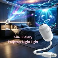 Projetor de Galáxia Céu Estrelado, Luz Noturna, Lâmpada Ambiente de Estrelas para Dormir e Decoração de Quarto