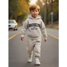 Conjunto de Moletom Infantil Blusa e Calça Quentinho e Confortável