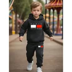 Conjunto de Moletom Infantil Blusa e Calça Algodão Confortável
