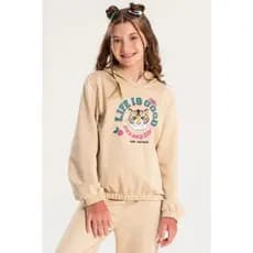 Conjunto moletom infantil menina forro flanelado algodão premium