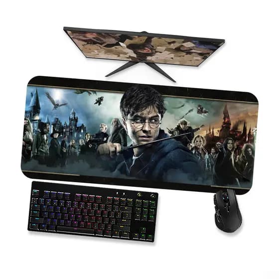Mouse Pad Gamer GrandeHarry Potter PERSONAGENS 1  90x40 80x40 60x40 70x30 45x40